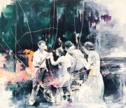 Hide & Seek 8 120 x 140 cm Öl auf Leinwand 2016