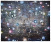Nachtwaerts Öl und Acryl auf Leinwand 140 x 170 cm, 2022