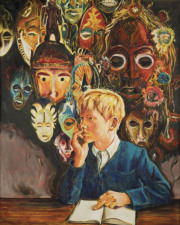 -The education of the western boy- 80 x 100 cm Öl auf Leinwand 2023