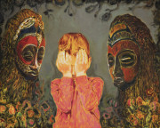 -The tormented kid- 80 x 100 cm Öl auf Leinwand 2023