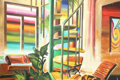 Armando Mariño, Interieur I, 2019, Öl auf Leinwand, 180 × 170 cm