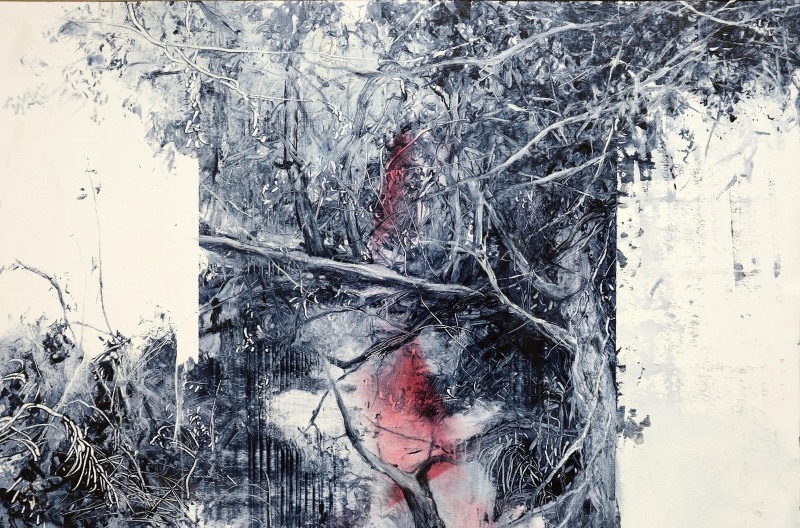 "The Memory Of The Forrest"  60 x 90 cm  Öl auf Karton 2021
