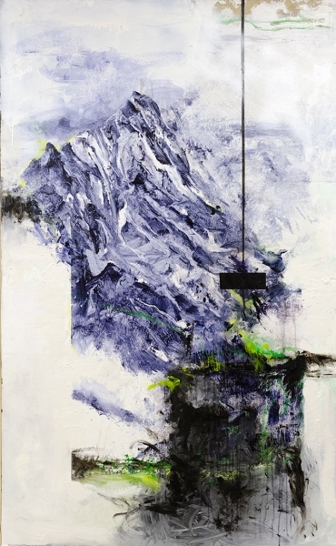 "Heidi  ist  zur Zeit  nicht erreichbar"  Öl auf Karton 160 x 110 cm 2020