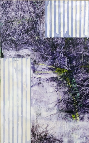 „Die Zeugen der Zukunft“ Öl auf Karton 160 x 110 cm 2020