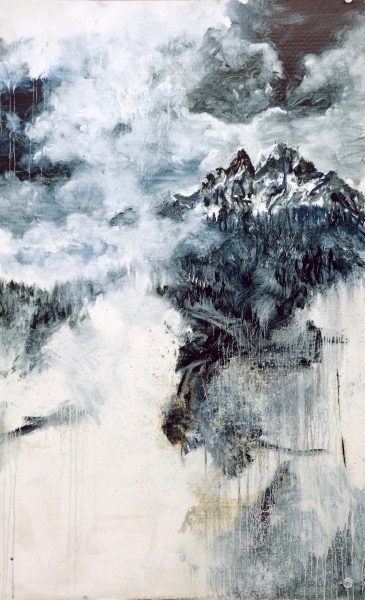 "Twin Peaks" 160 x 110 cm Öl auf Karton  2020