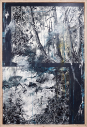 "A River runs through it" 117 x 79 cm Öl auf Papier   2022