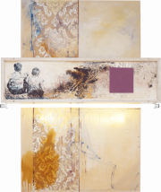 "Sommertagstraum" 165 x 125 cm Öl auf Polyester und Papier mit LED Leuchten 2022