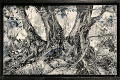 Arny Schmit „Histoires d‘Arbres 3“ Öl auf Holz 39 x 24 cm 2023 | Preis: 1500 €
