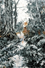 Maikäferflieg 17 75 x 50 x 5 cm Öl auf Papier (gerahmt) 2021