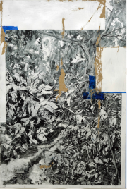 Broussailles 117 x 79 cm Öl auf Papier 2022