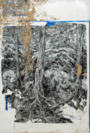 Traces 117 x 79 cm  Öl auf Papier 2022