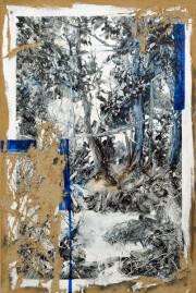 Traces 4  75 x 50 cm Öl auf Papier 2022