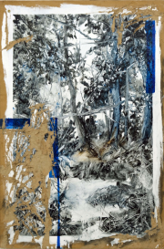 Traces 6  75 x 50 cm Öl auf Papier 2022