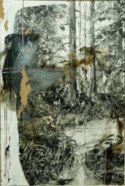 Traces 3 75 x 50 cm  Öl auf Papier 2022