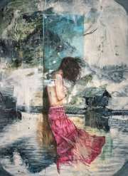 Arny Schmit "Der Geschmack von Schnee 150 x 110 cm Öl auf Leinwand 2018