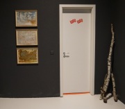 "Art Is A Remedy" Ausstellungsansicht Papierarbeiten von Florian Fausch