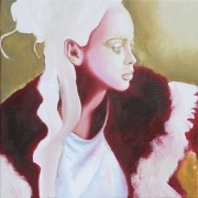 Anna Borowy "Little Darlings IV" 30 x 30 cm Öl auf Leinwand 2019