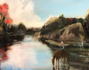 Armin Völckers "Water" 70 x 90 cm Öl auf Leinwand 2016