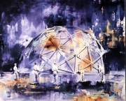 Inna Artemova "November Session" 85 x 95 cm Öl auf Leinwand 2016