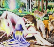 Anna Borowy "Glimpse"  120 x 140 cm Öl auf Leinwand 2018