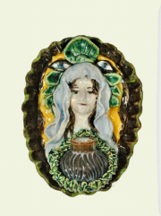 "closer" 22 x 17 x 8 cm, glasierte Keramik, Fundstück aus Porzellan, 2022