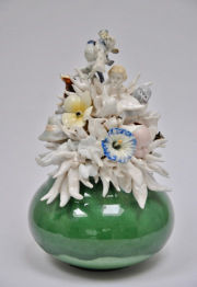 "green" glasierte Keramik 24 x 17 x 18 cm 2018