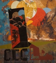 Juan Miguel Pozo  „Ciclon“  Acryl auf Leinwand 90 x 80 cm 2017