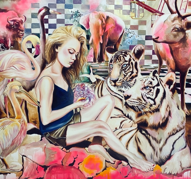 Anna Borowy „But just saying it, could even make it happen“ 150 x 160 cm Öl auf Leinwand 2020