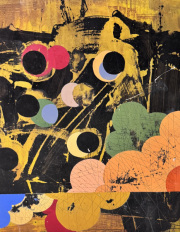 Juan Miguel Pozo | Ilusion Atomica | Acryl auf Leinwand | 72 x 59 cm | 2023