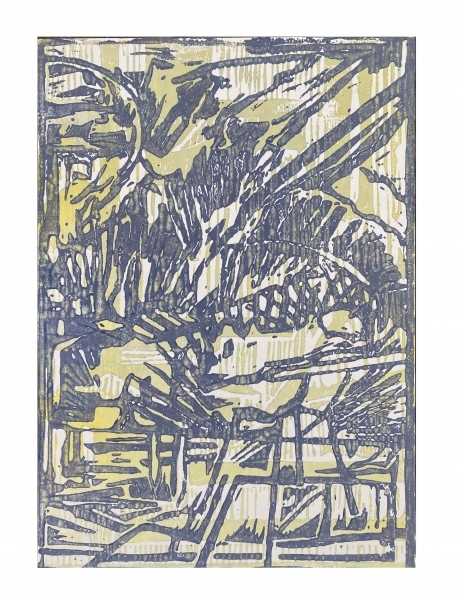 Florian Fausch #5 Linoldruck 29,7 x 21 cm auf 250 g LineArt Papier Auflage 24