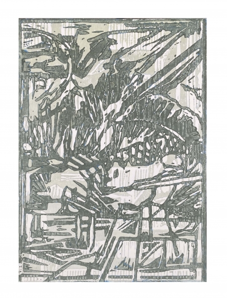 Florian Fausch  #9  Linoldruck 29,7 x 21 cm auf 250 g LineArt Papier Auflage 24