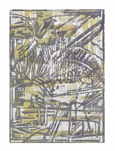 Florian Fausch  #12  Linoldruck 29,7 x 21 cm auf 250 g LineArt Papier Auflage 24