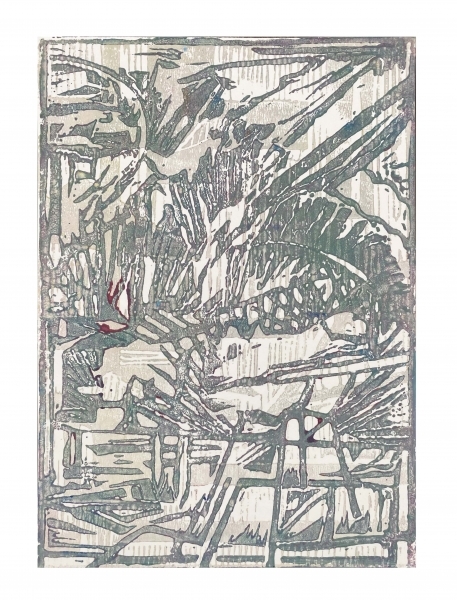 Florian Fausch  #13  Linoldruck 29,7 x 21 cm auf 250 g LineArt Papier Auflage 24