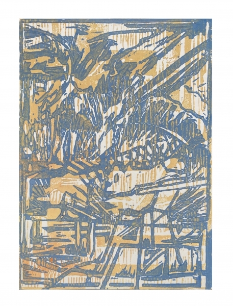 Florian Fausch  #17  Linoldruck 29,7 x 21 cm auf 250 g LineArt Papier Auflage 24