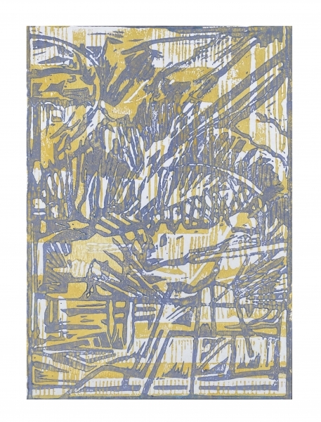 Florian Fausch  #21  Linoldruck 29,7 x 21 cm auf 250 g LineArt Papier Auflage 24