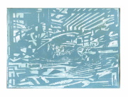 Florian Fausch #2  Linoldruck auf 250 g LineArt Papier  29,7 x 42  cm  2021  Auflage 24