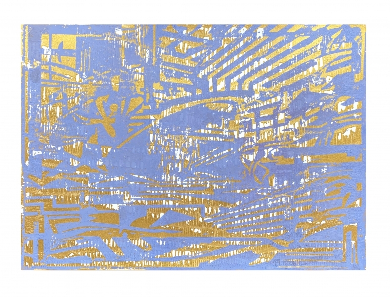 Florian Fausch #5  Linoldruck auf 250 g LineArt Papier  29,7 x 42  cm  2021  Auflage 24