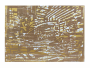 Florian Fausch #6  Linoldruck auf 250 g LineArt Papier  29,7 x 42  cm  2021  Auflage 24