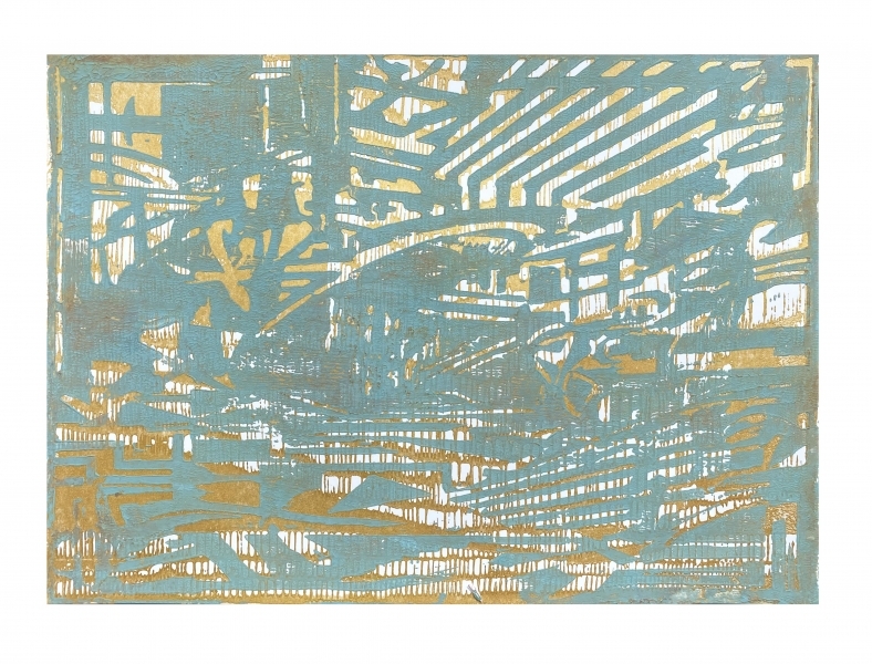 Florian Fausch #8  Linoldruck auf 250 g LineArt Papier  29,7 x 42  cm  2021  Auflage 24