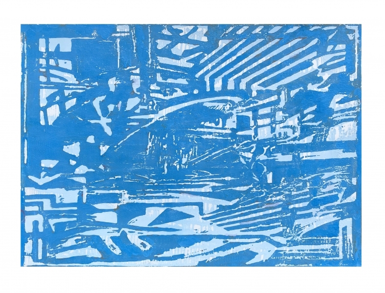 Florian Fausch #13  Linoldruck auf 250 g LineArt Papier  29,7 x 42  cm  2021  Auflage 24