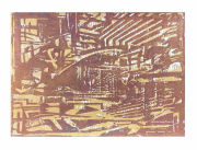 Florian Fausch #17  Linoldruck auf 250 g LineArt Papier  29,7 x 42  cm  2021  Auflage 24
