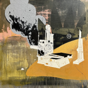 Juan Miguel Pozo „Humo (The assumption of the broken things)“ Acryl auf Leinwand 	80 x 80 cm  2023