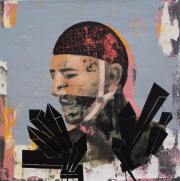 Juan Miguel Pozo  -Lithium (monumentos)- 69 x 70 cm Acryl auf Leinwand 2023