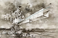 Inna Artemova "Utopia #4145"  75 x 105 cm   Ink auf Papier 2020