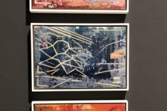 Florian Fausch "ohne Titel" je  20 x 30 cm Öl, Pigmente, Schellack auf Papier auf Leinwand 2018