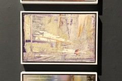 Florian Fausch "ohne Titel" je  20 x 30 cm Öl, Pigmente, Schellack auf Papier auf Leinwand 2018