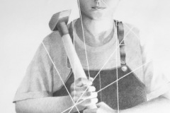 Juan Miguel Pozo "Silencio" Graphit auf Papier 100 x 70 cm