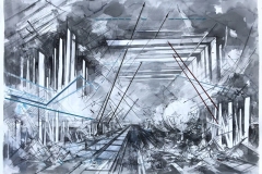 Inna Artemova "Utopia #4374"  75 x 105 cm   Ink auf Papier 2020