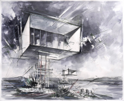 "Utopia #4532" 75 x 100 cm ink auf Papier 2021