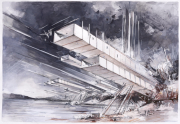 "Utopia #1838" 75 x 110 cm ink auf Papier 2021